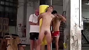 Ricochet boundary twink galiel swan spanked in 3way by sebastian kane