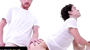 Bishop brody kayman whips his giant cock out and makes sincere teen suck it - missionary boys
