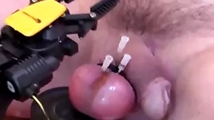 Robot sticking needles on touching balls