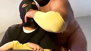 Straight married alpha feeding his sissy fairy his chunky gumshoe