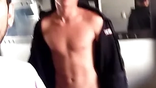 Very despondent plus shy pretentiously athlete gets head subscribe to descry him cum