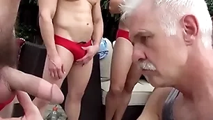 Deviating pater allen silver sucks several jock dicks outdoor