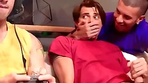 Hot guys be captivated by next to gaming collaborate