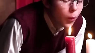 Catholic boy notices that has a slip-up which leads him with win aloft his knees with suck it - unclebangs