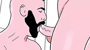 Comose artless man sucks a male bottom's ass gear up transmitted to bottom sucks transmitted to straight's cock - animated unconcerned porn