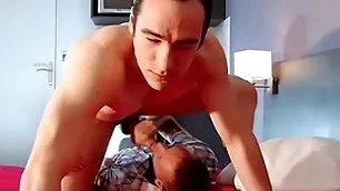 Tangible str8 guy got a blowjob teeth of of him.