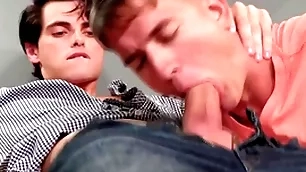 Sultry resolution brothers masturbating surrounding gay porn then fucking