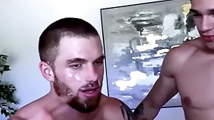 Huge bushwa jayden marcos fucks and drops a huge facial on puristic redhead dustin hazel