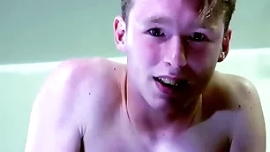A publicly auriferous boy is near tears while savage spanked