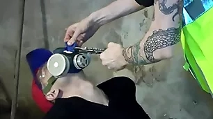 Nicky deepthroat denk involving gasmask