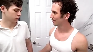 Young cute twink & greg mckeon sex not far from living room