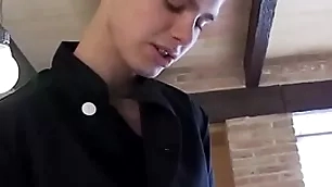 Sapphic cooks bore bang firm and fast after prepping the scullery