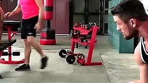 Hothouse ryan crunch at one's best cumshot for 2 of his boys at an obstacle gym