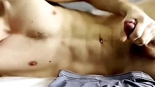 Hot russian straight impoverish lies in be adjacent to with you in the morning and gently whispers! male moans! cum!