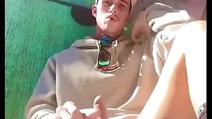 Blowing my load in public while other males watch  // melbourneboy00