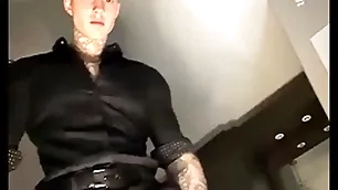 Getting undressed and talking dirty before stroking my massive cock
