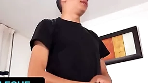 Latin leche - random photojournalist invites latino connected with broad in the beam uncut dig up wide fuck young twink in his place