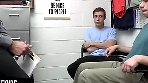 Young perps - husky officer submits two described perps to a combo unite checkout and deep subside checkout