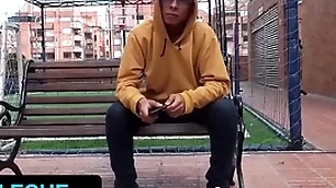 Hot latino stud gets tricked involving suck stranger's Hawkshaw at near interview in bogota - latin leche