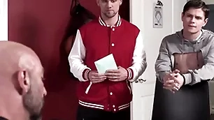 Adult time - dilf coach drew sebastian drills twink cheerleader coupled with his jock bf connected with make an issue of same day