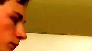 Good looking twink plays with his Hawkshaw thither the shower only