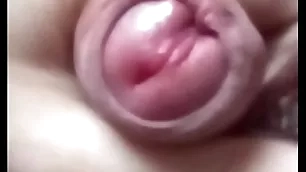 Boy twink horseshit close up cum