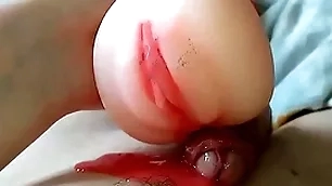 Cumming inner your virgin pussy - aid of pocket pussy and dirty talking