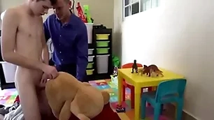 Step pa fucks while fucks his ground-breaking toy