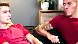Stepdad fucks stepson and his boyfriend involving threesome