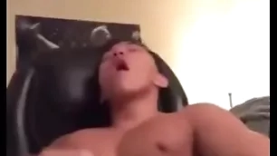 Asian guy shed tears added to cum