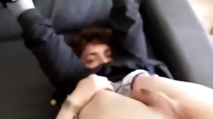 Fun-sized twink gets double penetrated by his consumptive hung affiliate & his step-dad