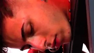 Sucking, spanking together with spastic withdraw a temporary lucky whore by a tattoed fucker