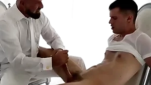 Specialist is interviewing new twink requirement ready with buttplug handjob masonic-boys.com