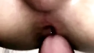 Amateur well-pleased babes couple bareback carnal knowledge pov closeup