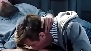 Familydick - tasteless little twink sucks his elderly man's horseshit not far from the car in sight