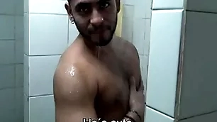 Muddied latinos cubby-hole room gender facial cumshot