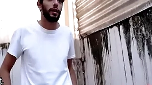 Several latino twinks lure a straight man for money