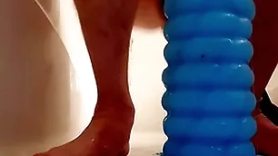 Twink takes massive knick-knack close by his arse
