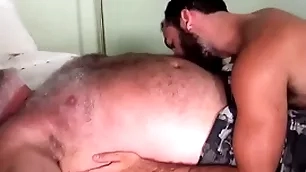 Sweaty old perv shoves his tongue up my ass