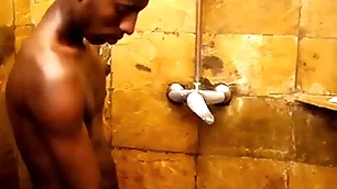 Regime african blows dong in shower to the fore unsaddled sex