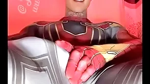 Jakipz captain cum together with superman cosplay