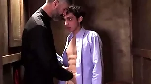 Latino twink tolerant house-servant carter jabber on sex with oaks in confession booth
