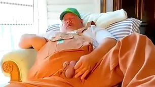 Farmer grandpa telling cock cums big