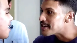 Latino happy-go-lucky boy fucked rough unconnected with step cousins