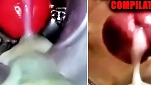 Close-up fuck and cum inside! fat gay compilation / fleshlight cum