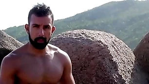 Nudist beach - jerking into abeyance the rocks together with ocean trailer