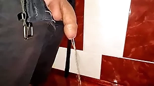 Small uncut cock pissing