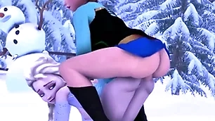 Elsa fucks anna everywhere will not hear of cold hard cock