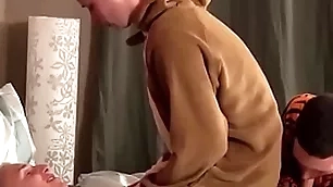 Dick riding twinks commiserate with hardcore botheration smashing threeway