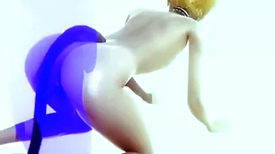Yaoi femboy - crestfallen blonde catboy having sexual connection - japanese asian manga anime film amusement porn